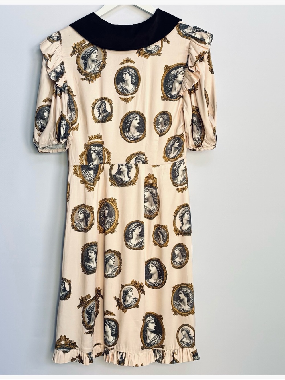NWT Anthro Maeve Satin Portrait Front-Tie Mini Dress baroque-inspired look, S - Picture 10 of 13